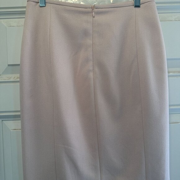 Calvin Klein Women's Blush Lined Pencil Zipper Skirt Size 6 - Picture 5 of 7